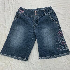 🦜 PUMPKIN PUTCH GIRLS JEANS SHORTS CAPRIS SIZE 6 🦜